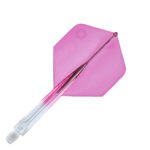 Unicorn Forge Integrated Flight and Shaft System - Plus Medium Clear & Pink