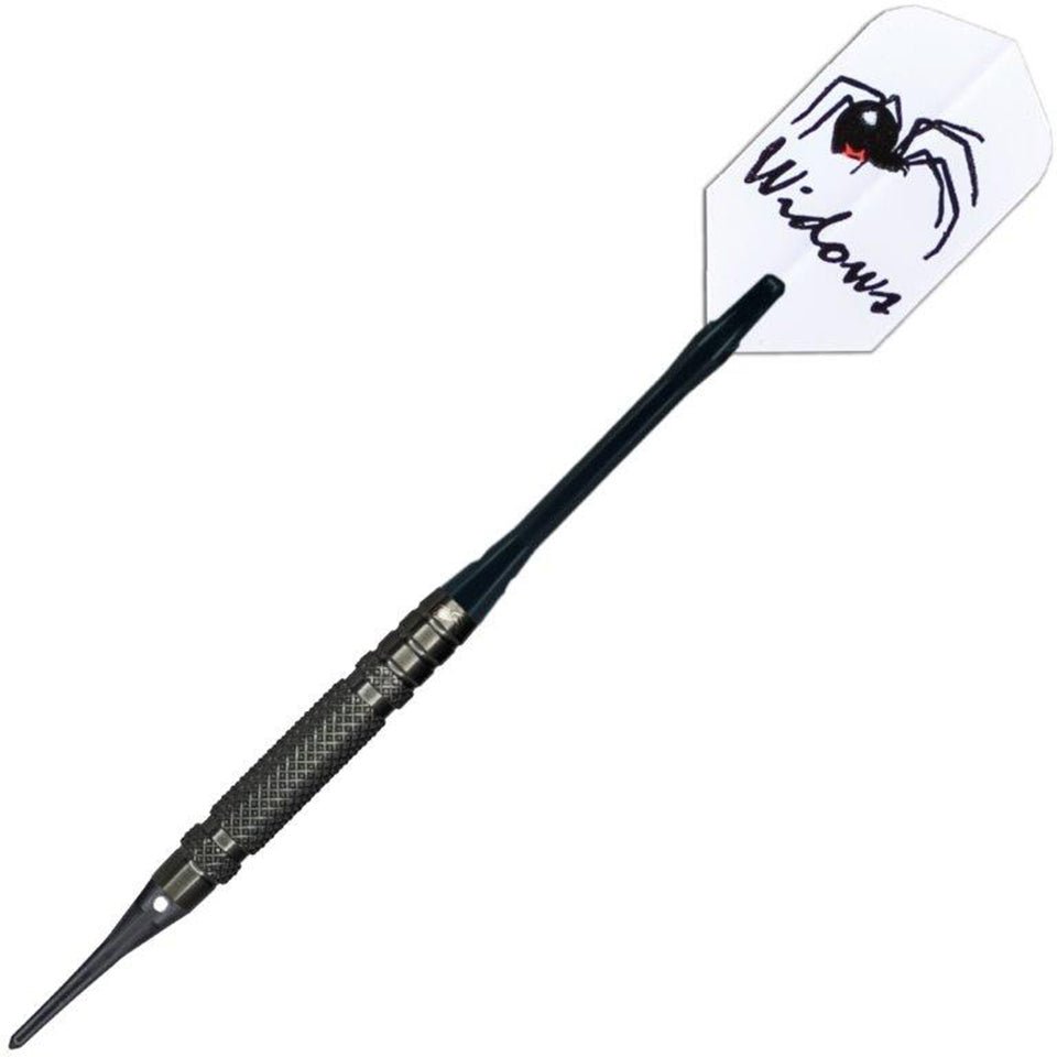 78-ebw2_303b9f04-b917-4d39-9895-a948c76a78fd.jpg Laserdarts Black Widow Knurled Soft Tip Darts - 16gm - Image 1