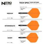 Red Dragon Nitro Flite Integrated Flight & Shaft System - No2 Intermediate Black & Orange - Image 3