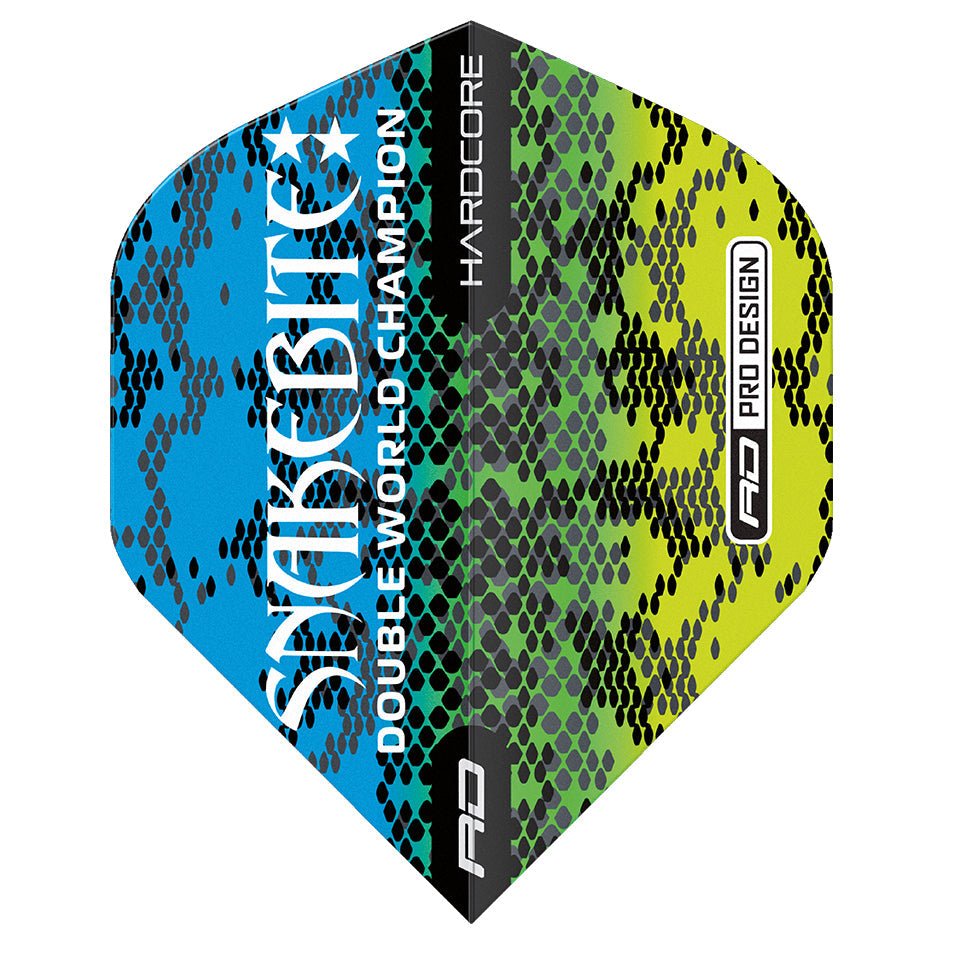 79-6841.jpg Red Dragon Hardcore Snakebite Snakeskin Dart Flights - Standard Blue - Image 1