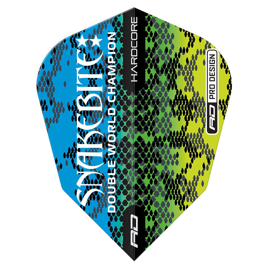 79-6855.jpg Red Dragon Hardcore Snakebite Snakeskin Dart Flights - V-Standard Blue - Image 1