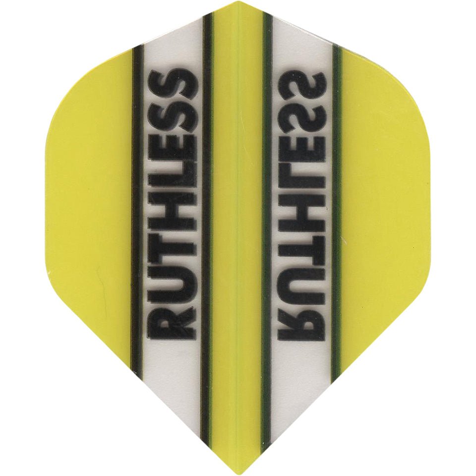 90-1705.jpg Ruthless Dart Flights - 100 Micron Standard Yellow And Clear - Image 1