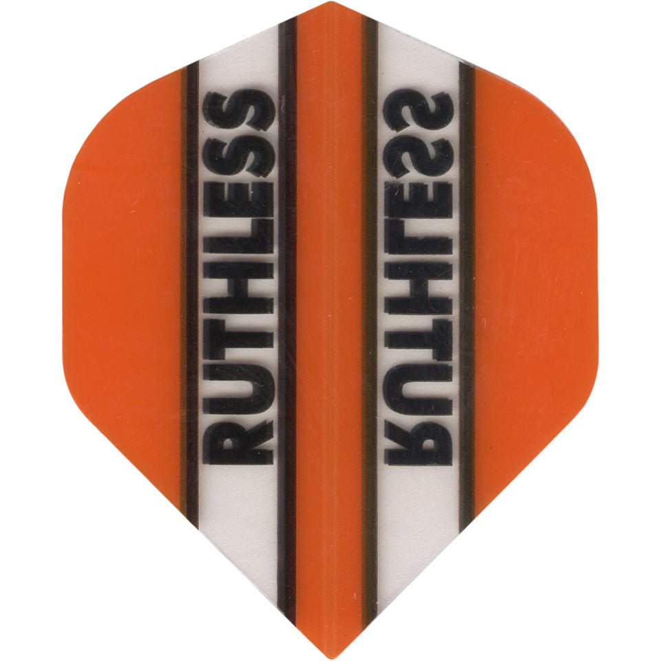90-1707.jpg Ruthless Dart Flights - 100 Micron Standard Orange And Clear - Image 1