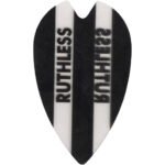 Ruthless Dart Flights - 100 Micron Vortex Black And Clear