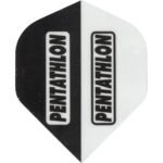 Pentathlon 100 Micron Dart Flights - Standard Black And White