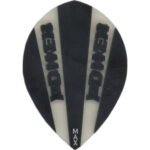 Power Max 150 Micron Dart Flights - Pear Clear And Black