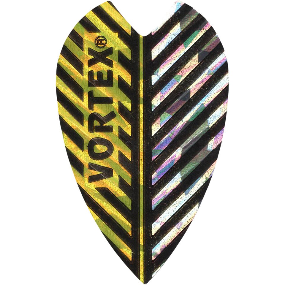 90-9014_9a388c3c-5105-4fdd-92be-a3a51f7c3df9.jpg Vortex Dart Flights - 100 Micron Yellow And Silver - Image 1