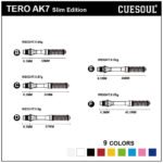 Cuesoul Tero AK7 Slim Dart Shafts - F 43.5mm Black - Image 2