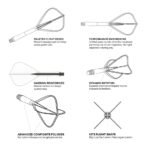 Shot Flight Deck Dart Flight & Shaft System - Kite Inbetween Black - Image 5