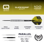 Harrows NX90 Parallel Quick Point Steel Tip Darts - 26gm - Image 4