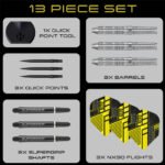 Harrows NX90 Parallel Quick Point Steel Tip Darts - 26gm - Image 6