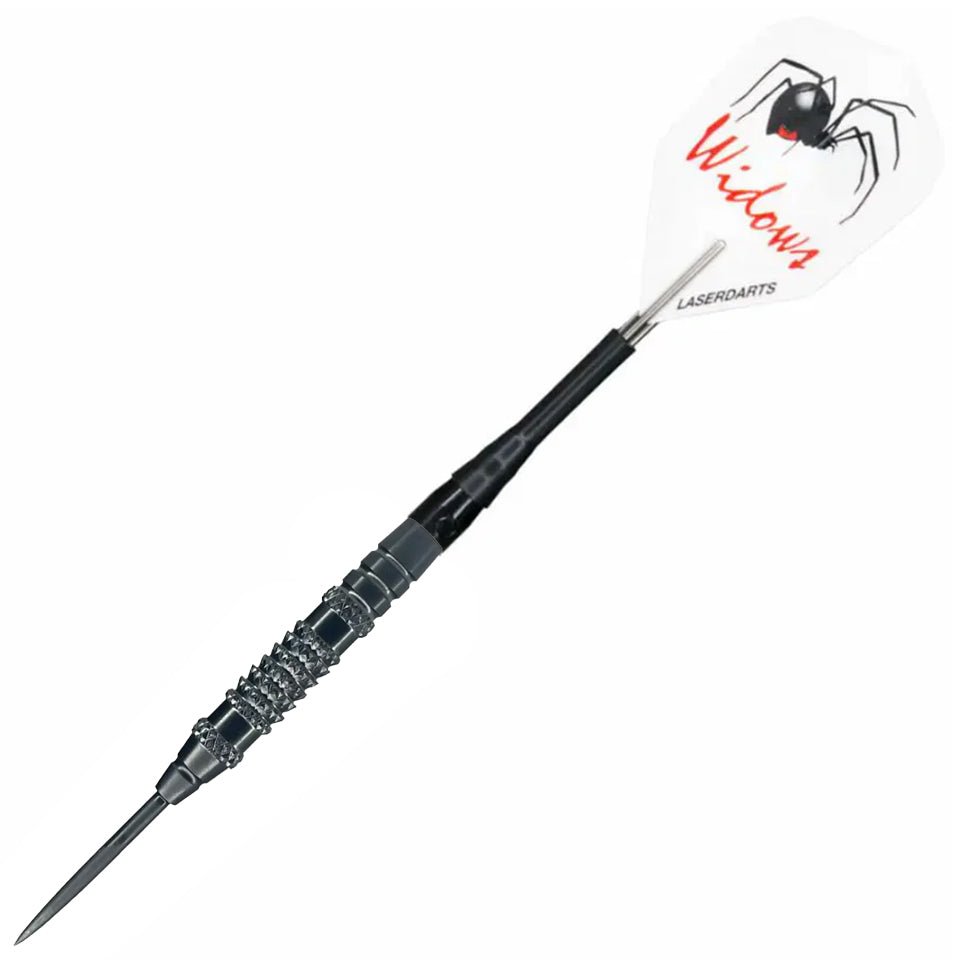 LaserdartsBlackWidowWickedFixedSteel_1_7cf94c6f-1bff-4a45-9e78-0a8814c3bc3b.jpg Laserdarts Black Widow Wicked Fixed Steel Tip Darts - 23gm - Image 1