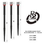 One80 R2 2.35 Grooved Interchange Points - 52mm C Black - Image 2