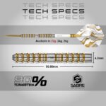 Red Dragon Paradym Gold Parallel Steel Tip Darts - 24gm - Image 5