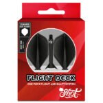 Shot Flight Deck Dart Flight & Shaft System - Standard Medium Black - Image 3