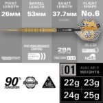 Target Bolide Envy 01 Swiss Point Steel Tip Darts - 22gm - Image 4