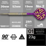 Target Luke Littler G1 Prodigy Swiss Point Steel Tip Darts -  23gm - Image 4