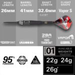Target Phil Taylor Raw Power G11 Swiss Point Steel Tip Darts - 24gm - Image 4