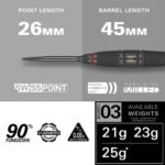 Target Scope 03 Swiss Point Steel Tip Darts - 23gm - Image 4