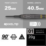 Target Scott Williams Black Soft Tip Darts - 20gm - Image 3