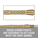 Target Swiss Storm Surge Steel Points - Gold 26mm - Image 3