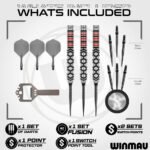 Winmau Fornax Parallel Switch Point Steel Tip Darts - 24gm - Image 4