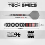 Winmau Fornax Parallel Switch Point Steel Tip Darts - 24gm - Image 5