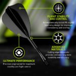 Winmau Fusion Integrated Flight & Shaft System - Arrow Short Black - Image 2