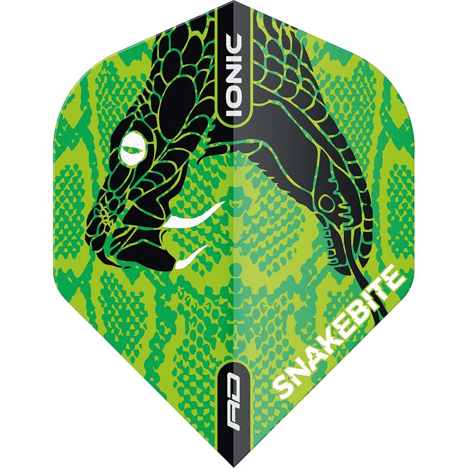 c-2021_79-6571.jpg Red Dragon Ionic Snakebite Dart Flights - Green Standard - Image 1