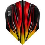 Harrows Fire Dart Flights - Shape Flame & Black
