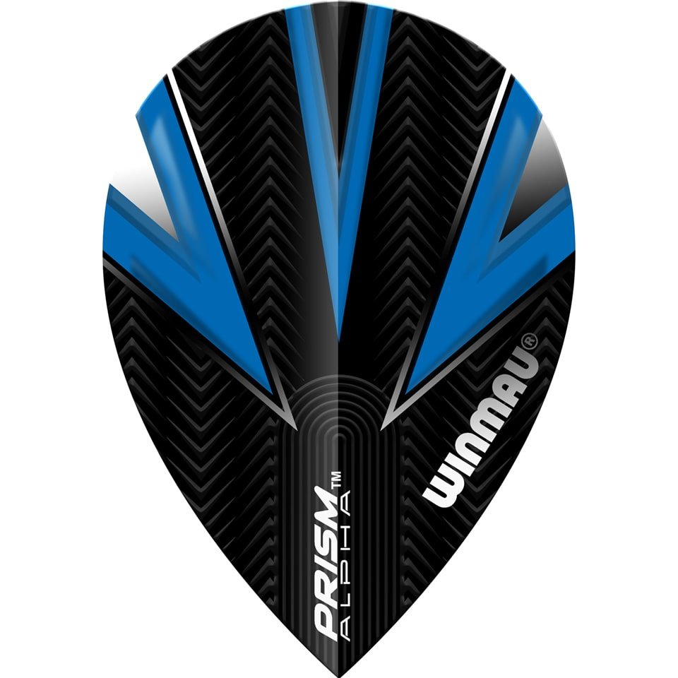 c2020_55-6915-401-Winmau-Prism-Alpha-Dart_Flights_c644f23a-8988-42d6-b621-bd9a11c854f7.jpg Winmau Prism Alpha Dart Flights - Pear Black with Blue V - Image 1