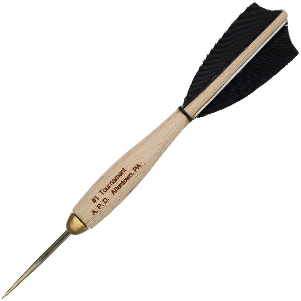 c2020_88-804_e5e01e5b-4778-42f2-a7b8-0c01d6a3915a.jpg American Pro Dart Woody Steel Tip Darts - 13.5gm Black (4 Sets) - Image 1