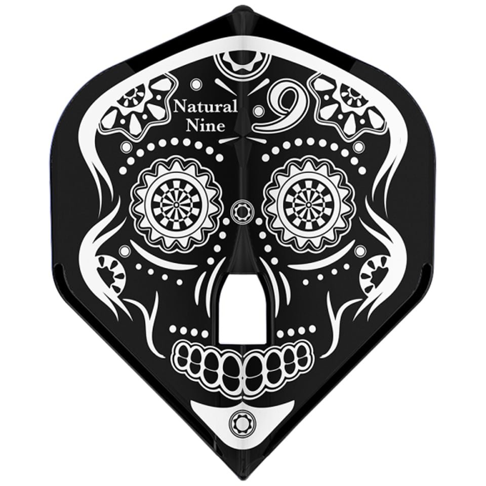 c2020_l-7005-Calavera-Black_1d958a10-09ee-4876-b7ad-f6b332050ef5.jpg L-Style Pro Natural Nine Calavera Black Dart Flights - L1 / Standard - Image 1