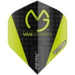 Winmau MvG Prism Alpha Dart Flights - Shape Green and Black