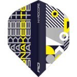 Red Dragon Hardcore Snakebite Stack Dart Flights - Standard Black & Yellow