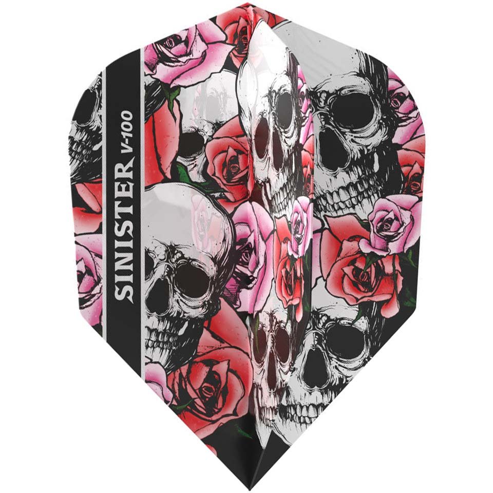 c2022-30-3702_9acb251e-9722-48fc-8f8d-a3fc53a504e4.jpg GLD Sinister Skull Dart Flights - Standard Red - Image 1