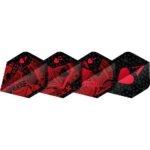 Unicorn UltraFly Royal Flush Dart Flights - Plus Red