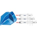 Harrows Clic Normal Dart Shafts - Midi Clear Aqua - Image 2