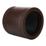 Genuine Leather Edge Cut Brown Standard Dice Cup