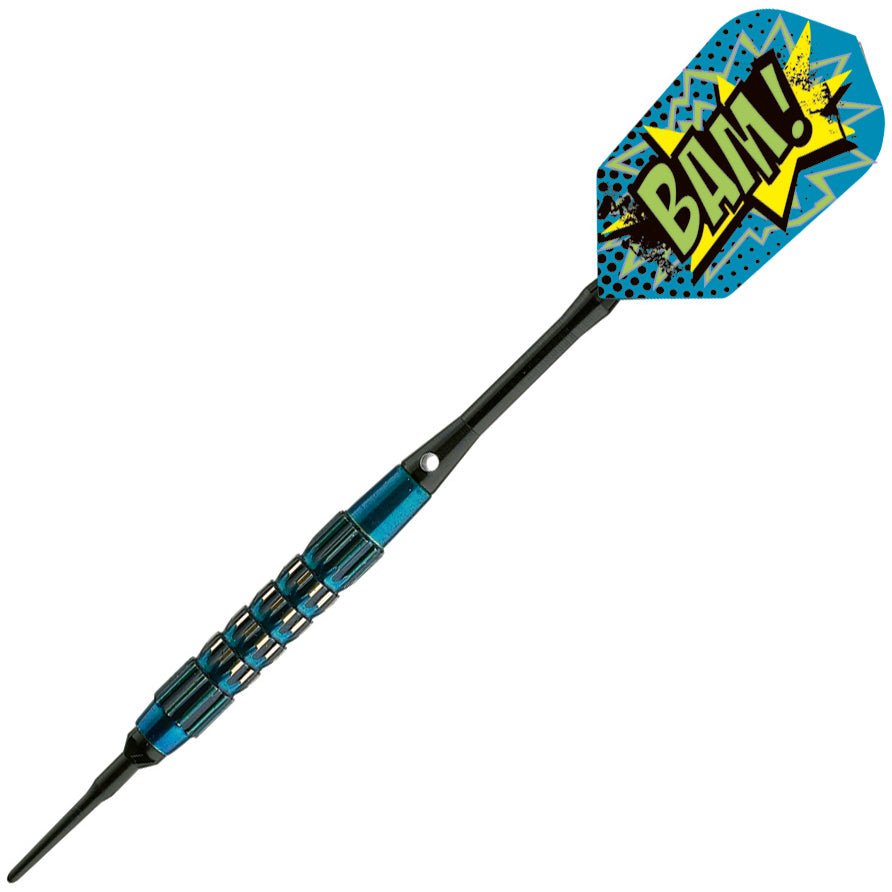 g20-2201_f8f8a6da-1817-465b-a4c5-f15dbd86a919.jpg GLD Comix Coated Brass Soft Tip Darts - Blue 18gm - Image 1