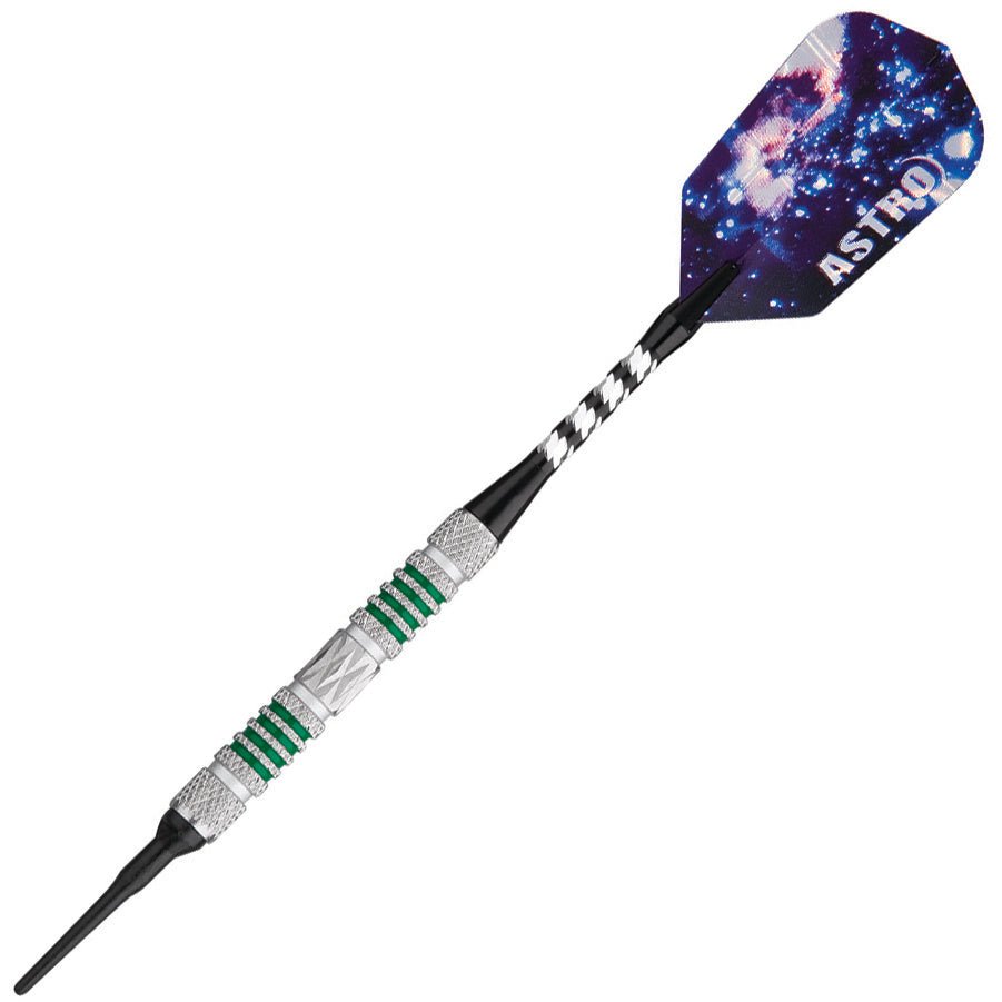 g21-3277_a79e25f3-f5cb-4a62-b86e-12a7be28cd59.jpg GLD Astro Tungsten Soft Tip Darts - Green 18gm - Image 1