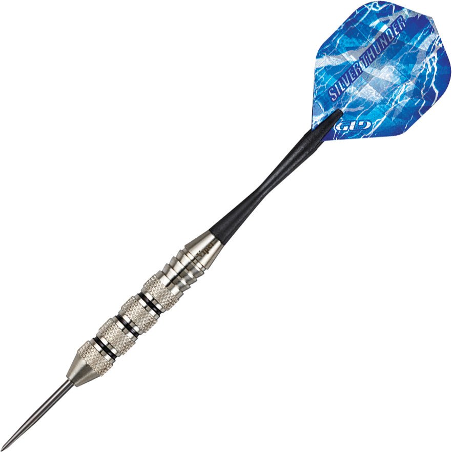 g22-0522.jpg GLD Silver Thunder Steel Tip Darts - 22gm - Image 1