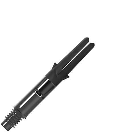 l-9700-190_75ea3f78-328c-4184-b12b-52da31057eec.jpg L-Style L-Shaft Carbon Silent Straight Dart Shafts - 190 Short Clear Black - Image 1