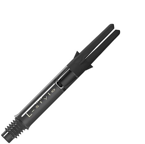 l-9700-260.jpg L-Style L-Shaft Carbon Silent Straight Dart Shafts - 260 Inbetween Clear Black - Image 1