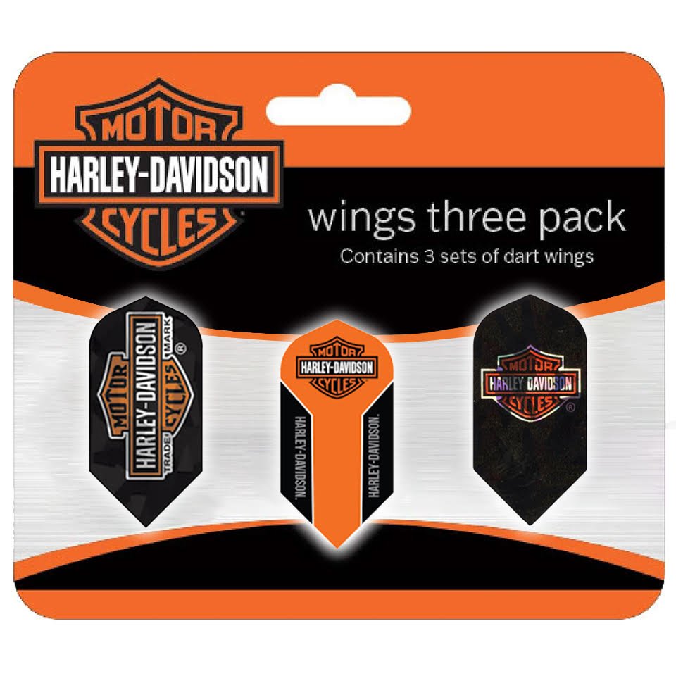 unnamed.jpg Harley-Davidson Wings Dart Flights - Slim (3 sets) - Image 1