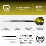 Harrows NX90 Tapered Quick Point Steel Tip Darts - 21gm - Image 4