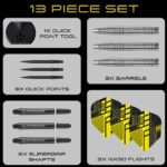 Harrows NX90 Tapered Quick Point Steel Tip Darts - 21gm - Image 5