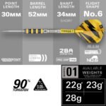 Target Buzz 01 Swiss Point Steel Tip Darts - 22gm - Image 4