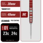Target Black Marque Spinel Swiss Point Steel Tip Darts - 23gm - Image 5