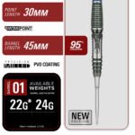 Target Rising Sun G10.5 Swiss Point Steel Tip Darts - 22gm - Image 5